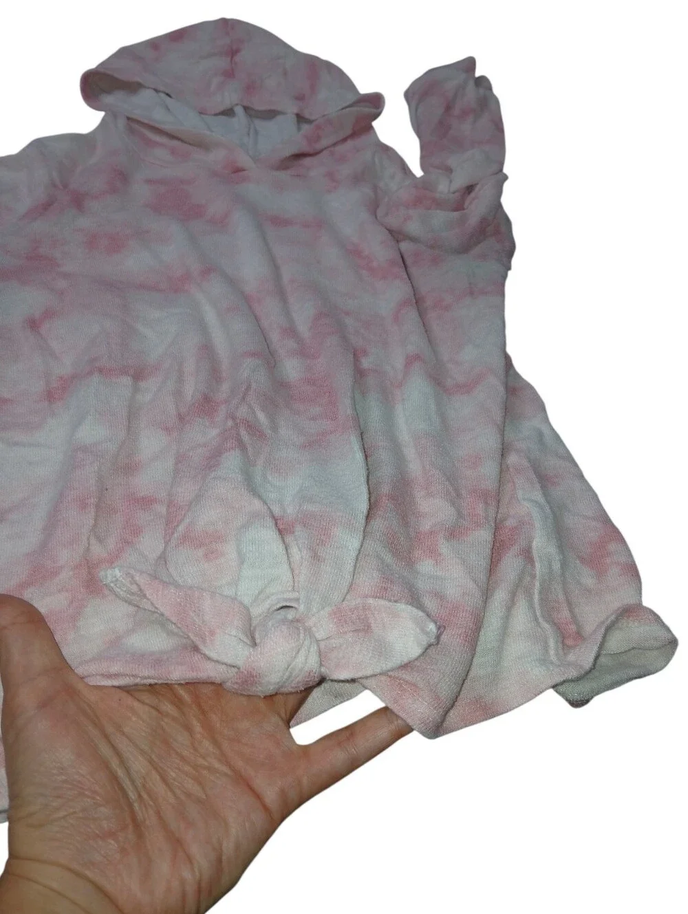 Old Navy Girls Pink Tie-Dye Lightweight Hoodie Top